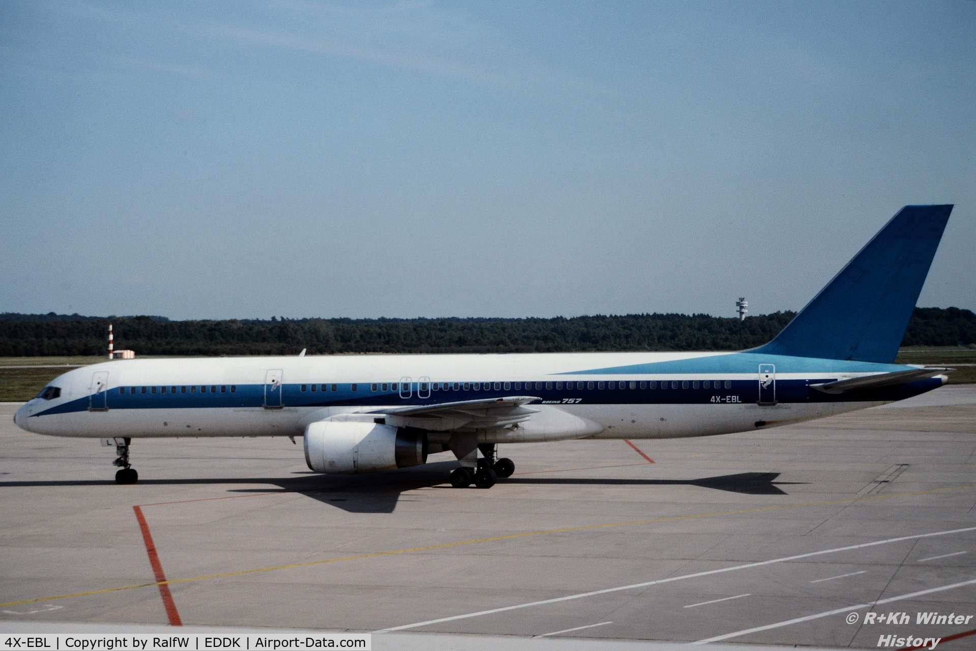 4X-EBL, 1987 Boeing 757-258 C/N 23917, Boeing 757-258 - ARKIA El Al Israel Airlines - 4X-EBL - 1992 - CGN, from a slide