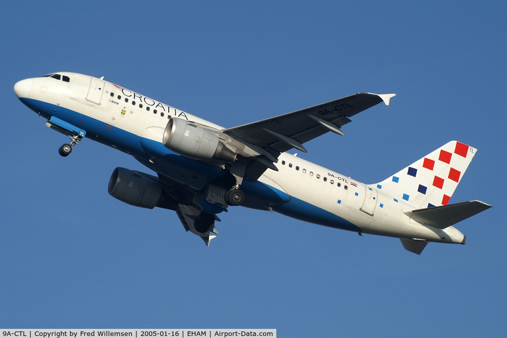 9A-CTL, 2000 Airbus A319-112 C/N 1252, CROATIA