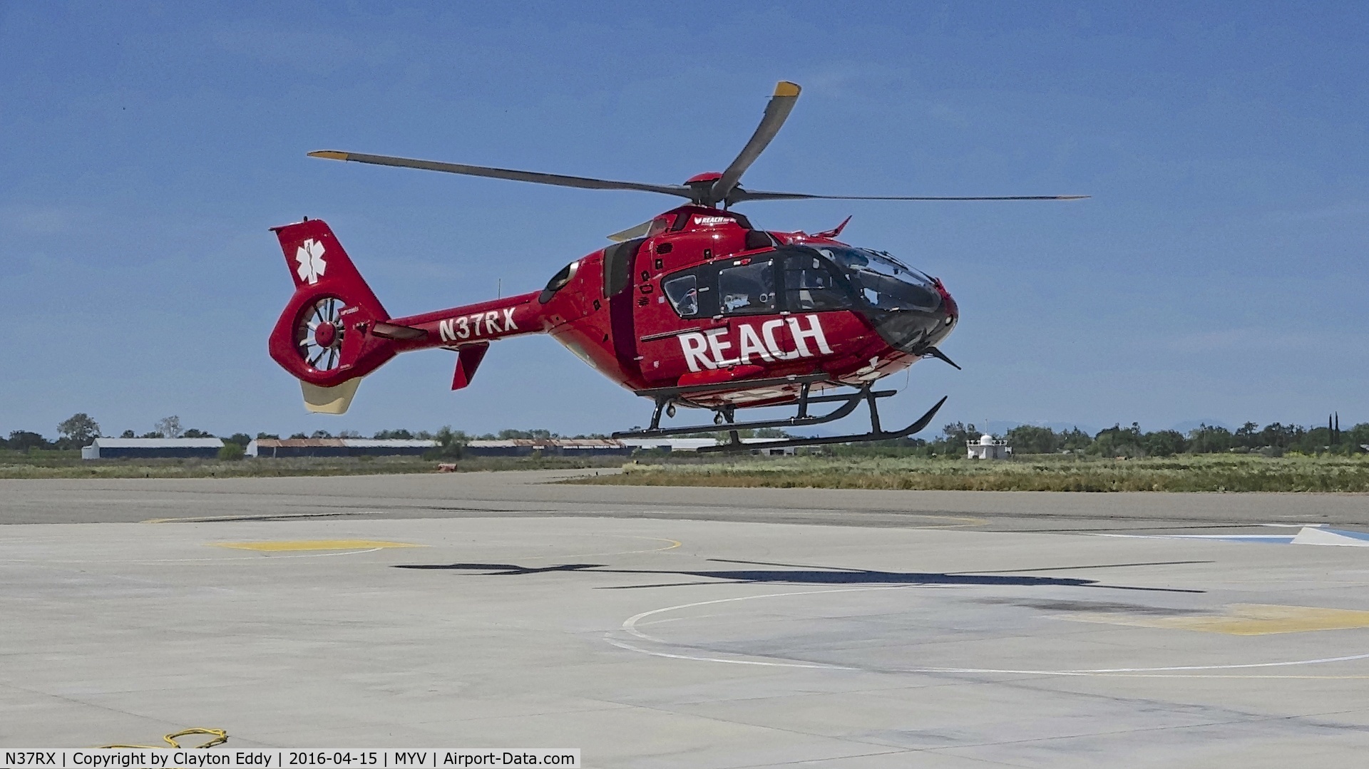 N37RX, 2007 Eurocopter EC-135P-2+ C/N 0646, Marysville Airport California 2016.