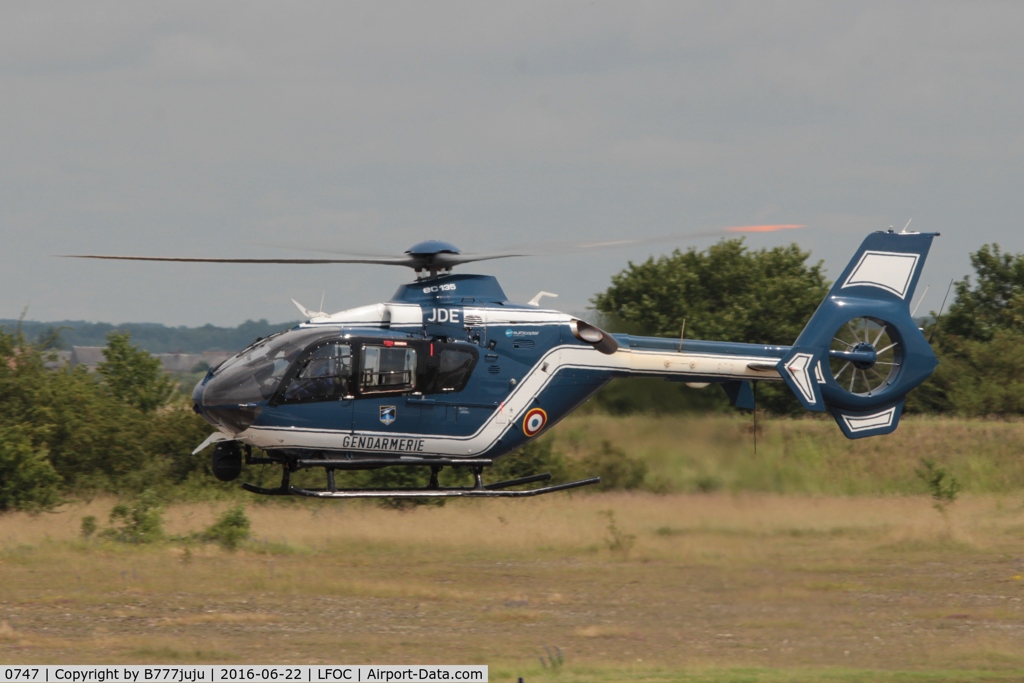 0747, 2009 Eurocopter EC-135T-2 C/N 0747, at Chateaudun