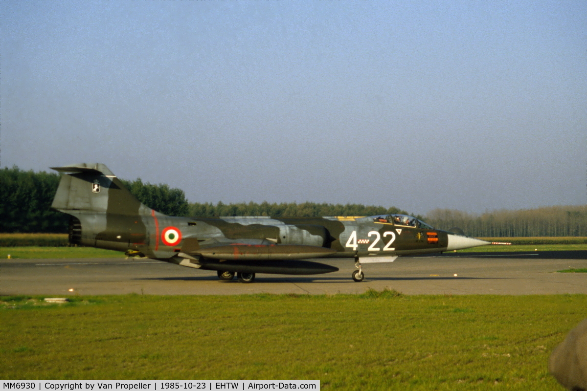 MM6930, Aeritalia F-104S-ASA-M Starfighter C/N 1230, F-104S Starfighter of the Italian Air Force, 9 Gruppo Caccia-Intecettori, at Twente air base, the Netherlands, 1985