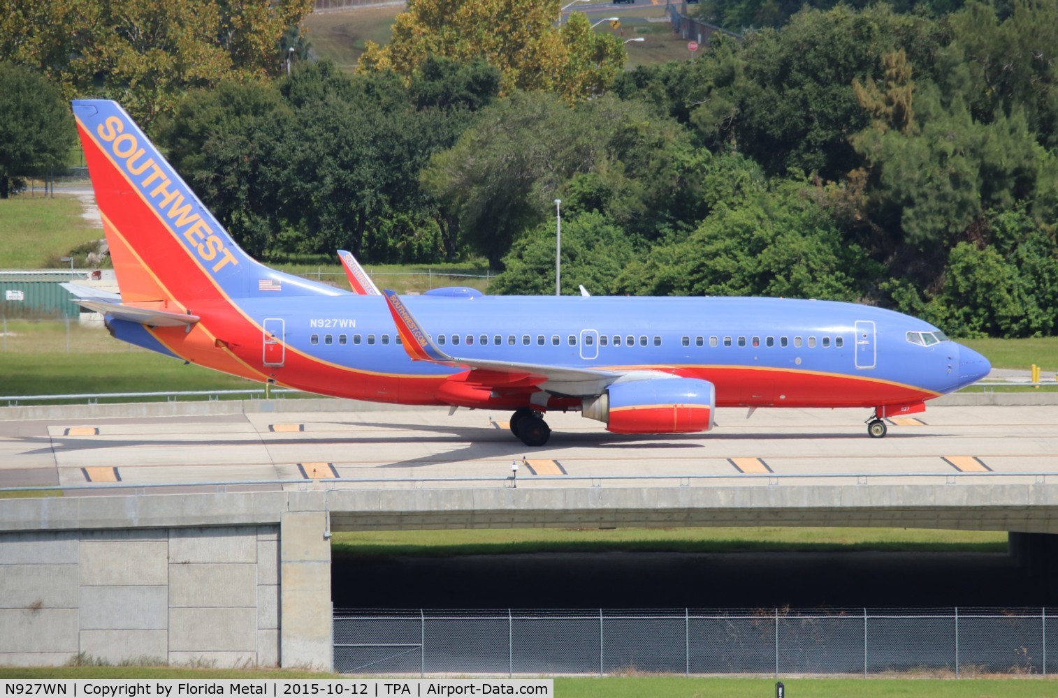 N927WN, 2008 Boeing 737-7H4 C/N 36889, Southwest