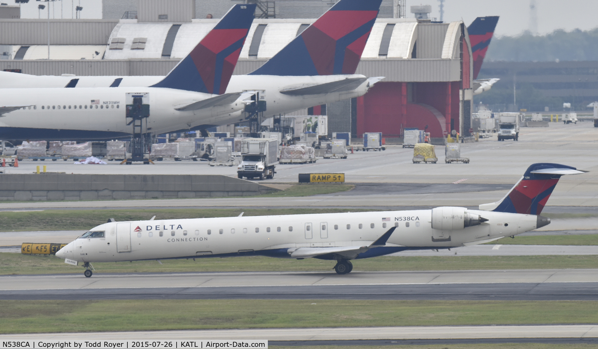 N538CA, 2008 Bombardier CRJ-900ER (CL-600-2D24) C/N 15157, Departing Atlanta