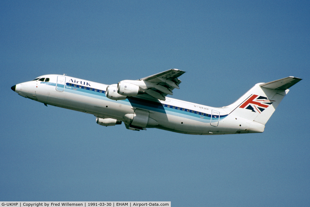 G-UKHP, 1989 British Aerospace BAe.146-300 C/N E3123, AirUK
