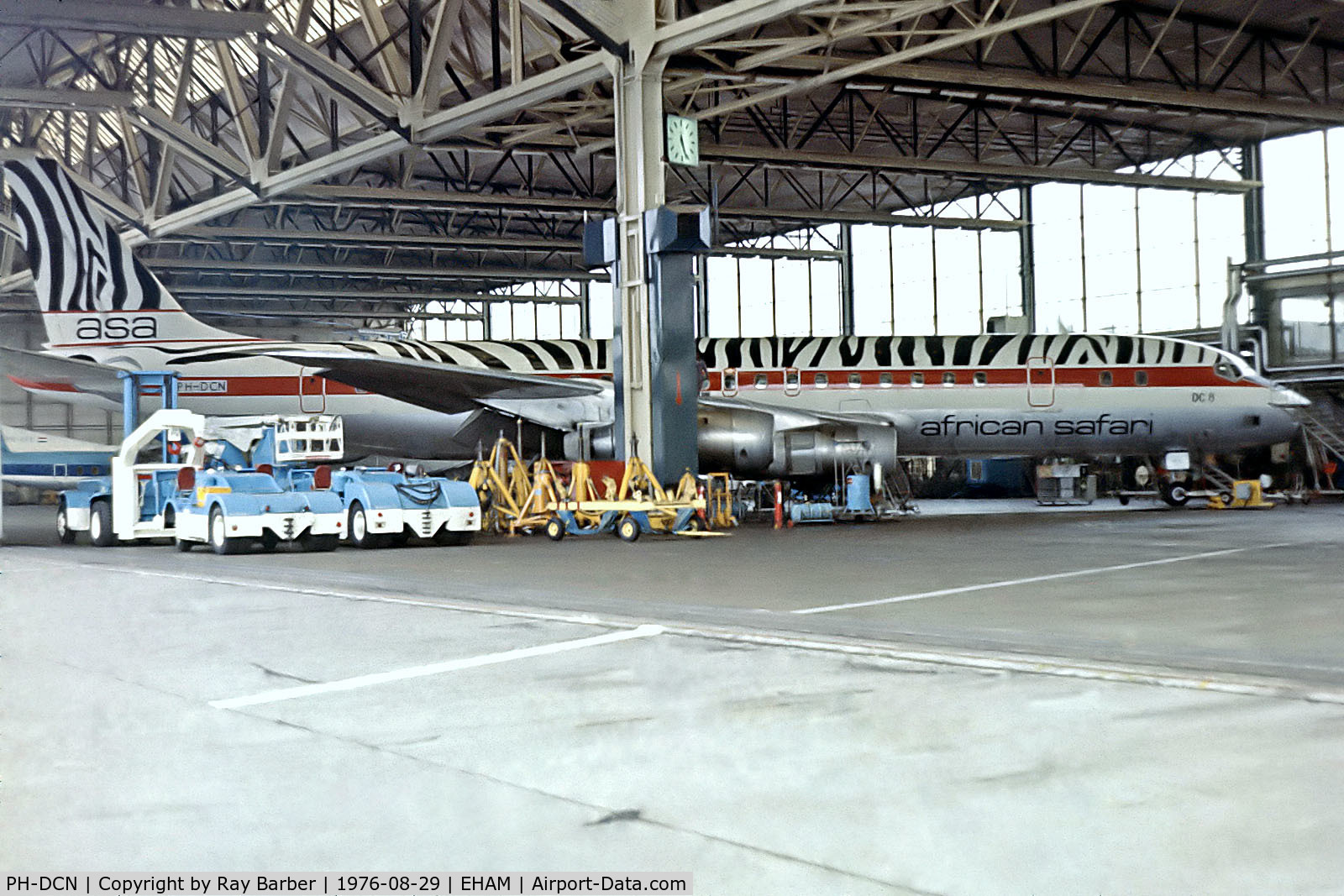 PH-DCN, 1961 Douglas DC-8-53 C/N 45629, Douglas DC-8-53 [45629] (African Safari Airways) Amsterdam-Schiphol~PH 29/08/1976. From a slide.
