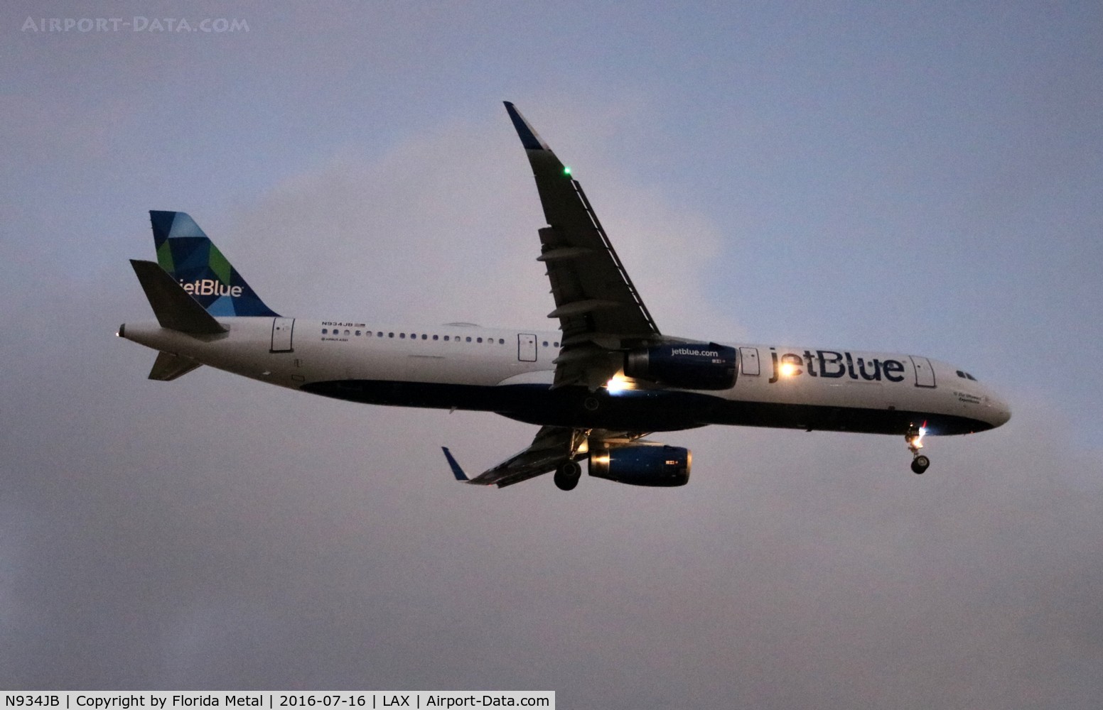 N934JB, 2014 Airbus A321-231 C/N 6130, Jet Blue