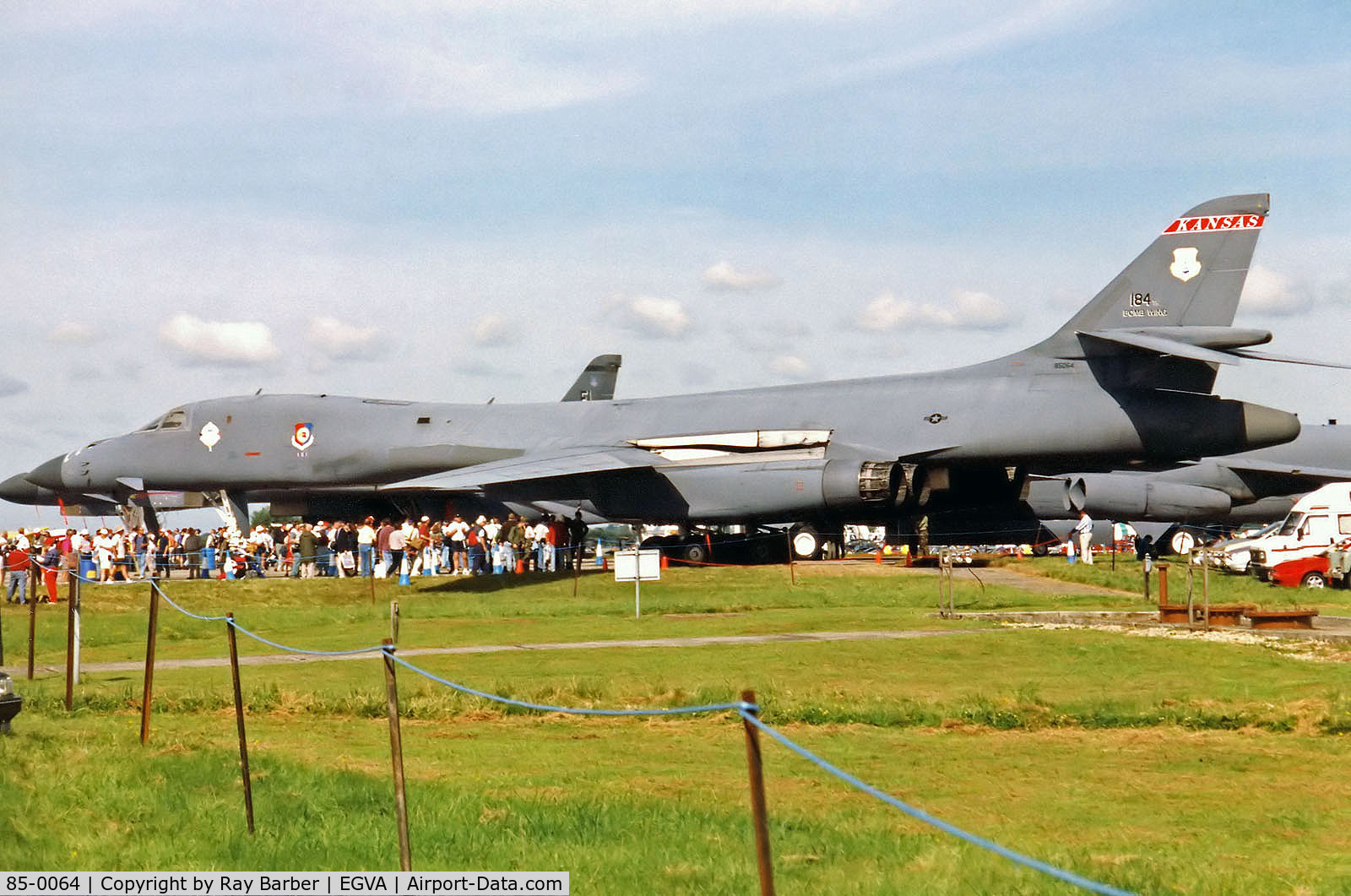 85-0064, 1985 Rockwell B-1B Lancer C/N 24, Rockwell B-1B Lancer [24] (United States Air Force) RAF Fairford~G 25/07/1998