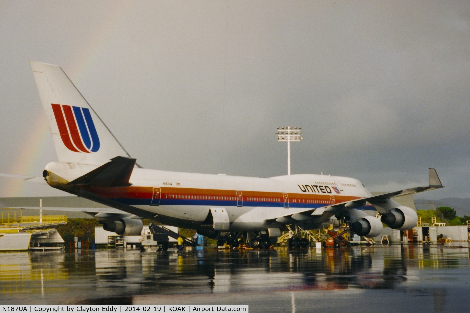 N187UA, 1992 Boeing 747-422 C/N 26876, Oakland Airport