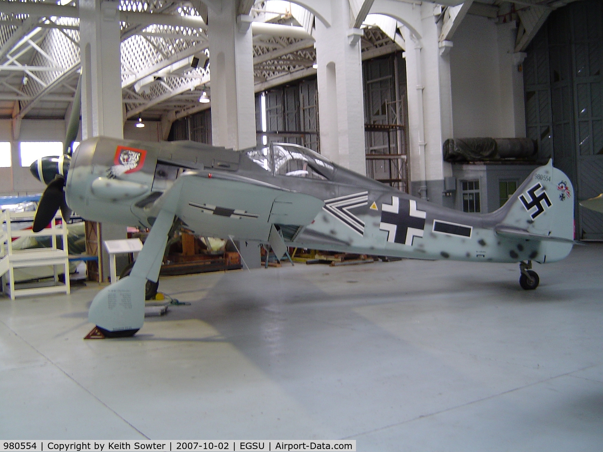 980554, 2005 Flugwerk Fw 190-A8/N Replica C/N 980554, Duxford Museum