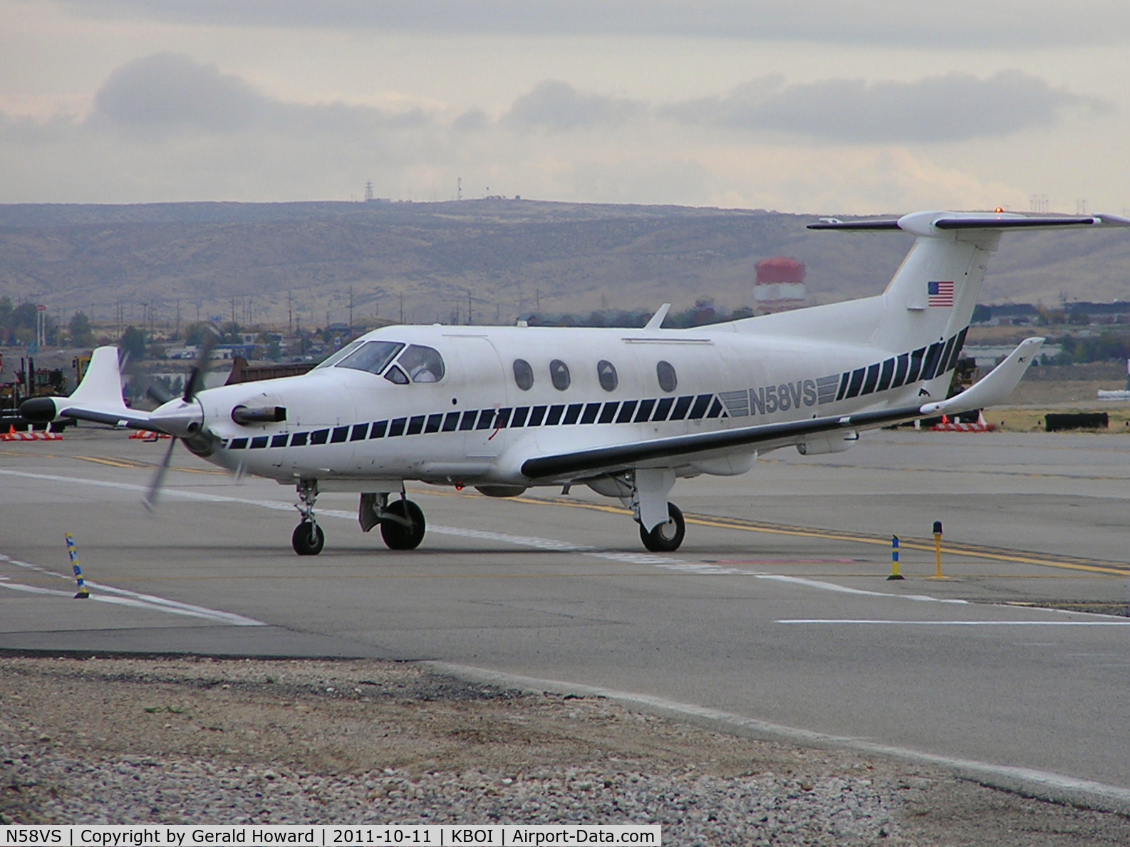 N58VS, 2000 Pilatus PC-12/45 C/N 341, Seaport Airlines. Aircraft damaged in 2014 during gear up landing.