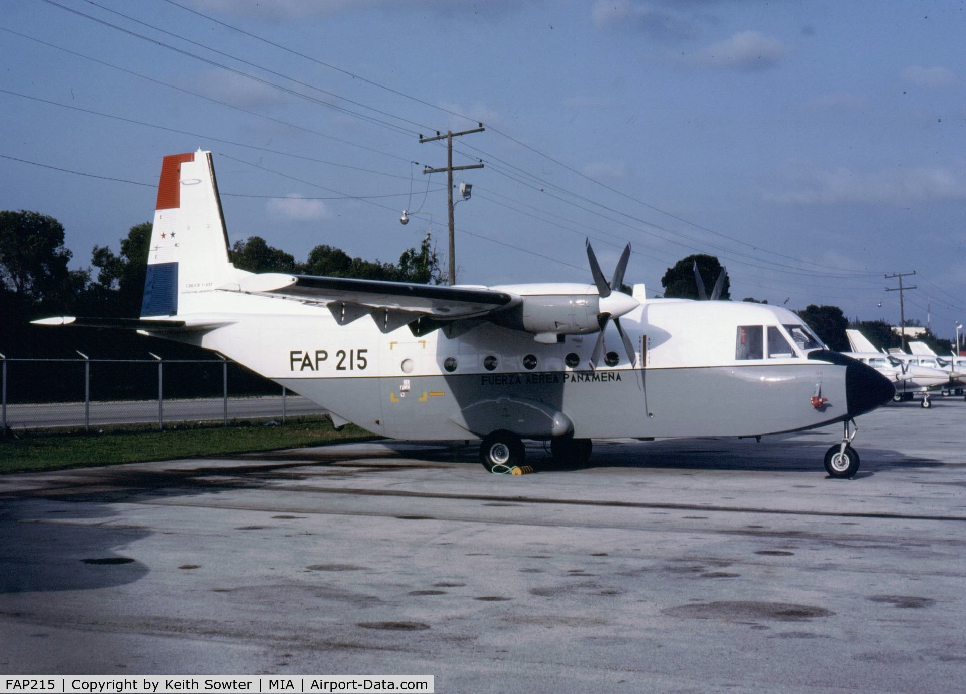 FAP215, 1982 CASA C-212-200 Aviocar C/N 237, Parked up - april 1982