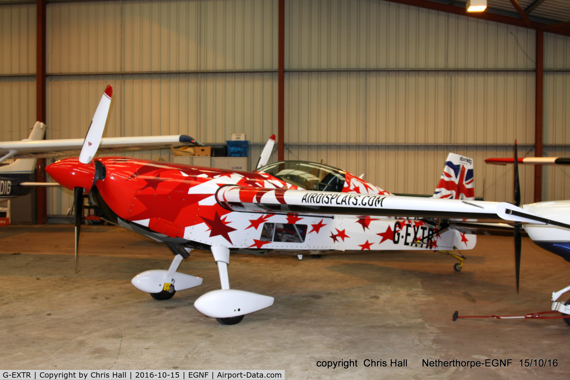 G-EXTR, 1990 Extra EA-260 C/N 004, now in the Global Stars Aerobatic Display Team new scheme