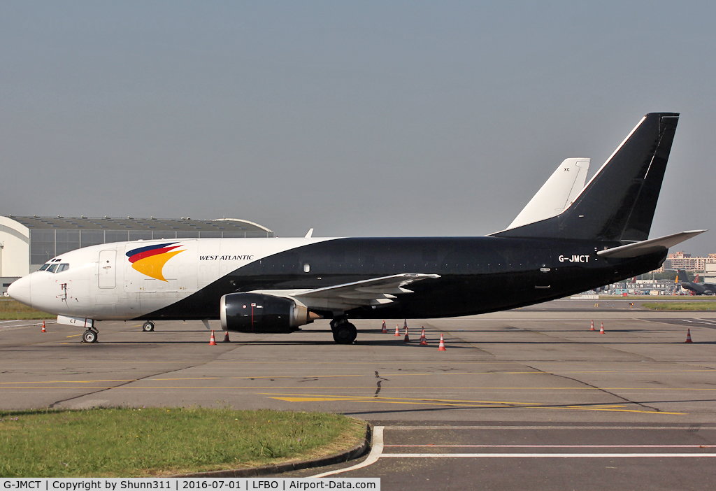 G-JMCT, 1989 Boeing 737-3Y0 C/N 24546, Parked at the Cargo apron...