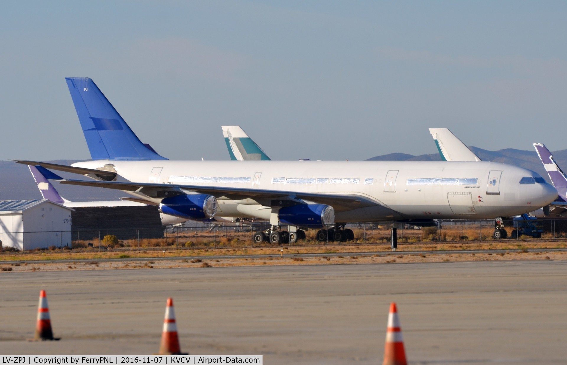 LV-ZPJ, 1994 Airbus A340-211 C/N 074, Aerolineas Argentinas A342 all wrapped up. Stored since 2014.