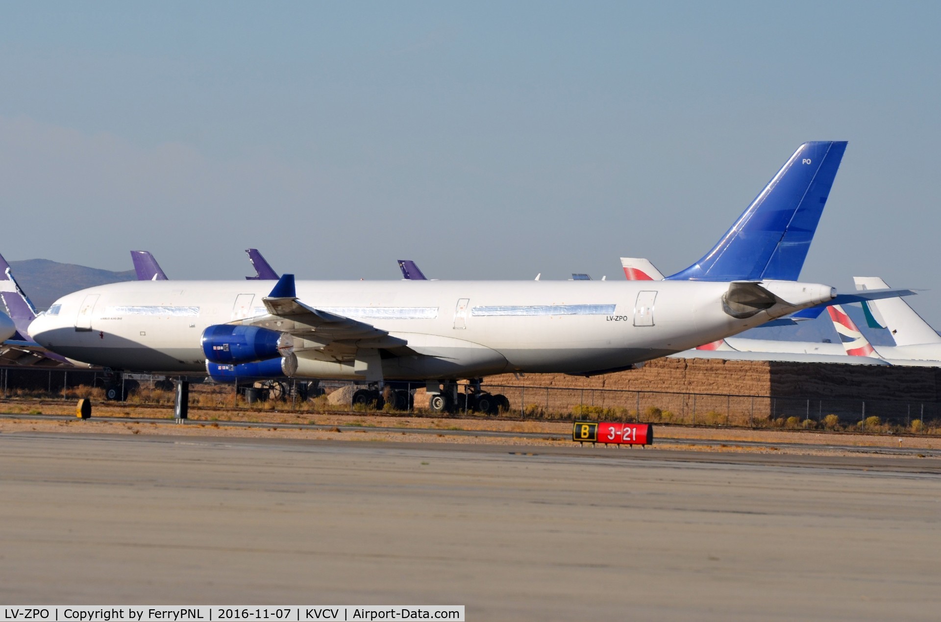LV-ZPO, 1993 Airbus A340-211 C/N 063, Aerolineas Argentinas A342 stored in VCV since Sept 2014.