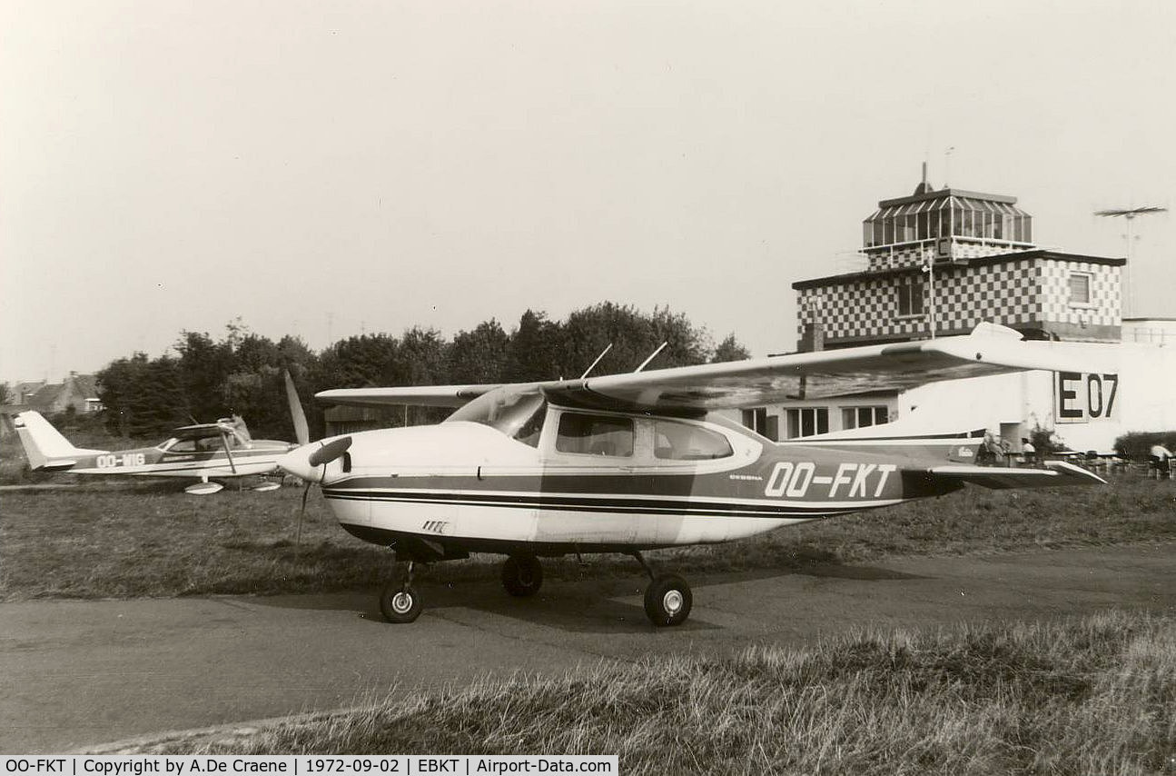 OO-FKT, 1970 Cessna 210K Centurion C/N 210K-59257, At Wevelgem in 1972.