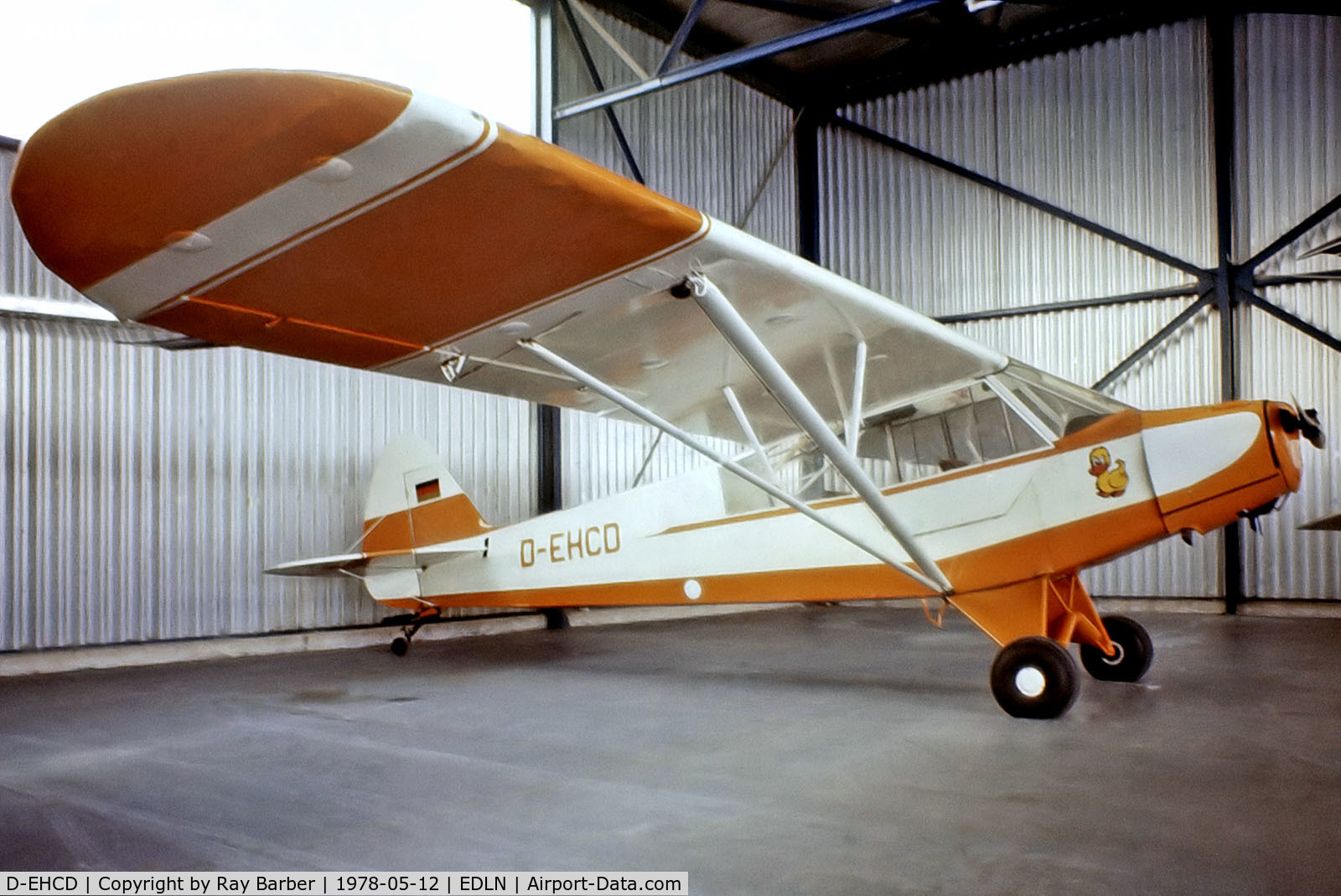 D-EHCD, Piper PA-18-95 Super Cub Super Cub C/N 18-3137, Piper L-18C-95 Super Cub  [18-3137] Monchengladbach~D  12/05/1978. From a slide.