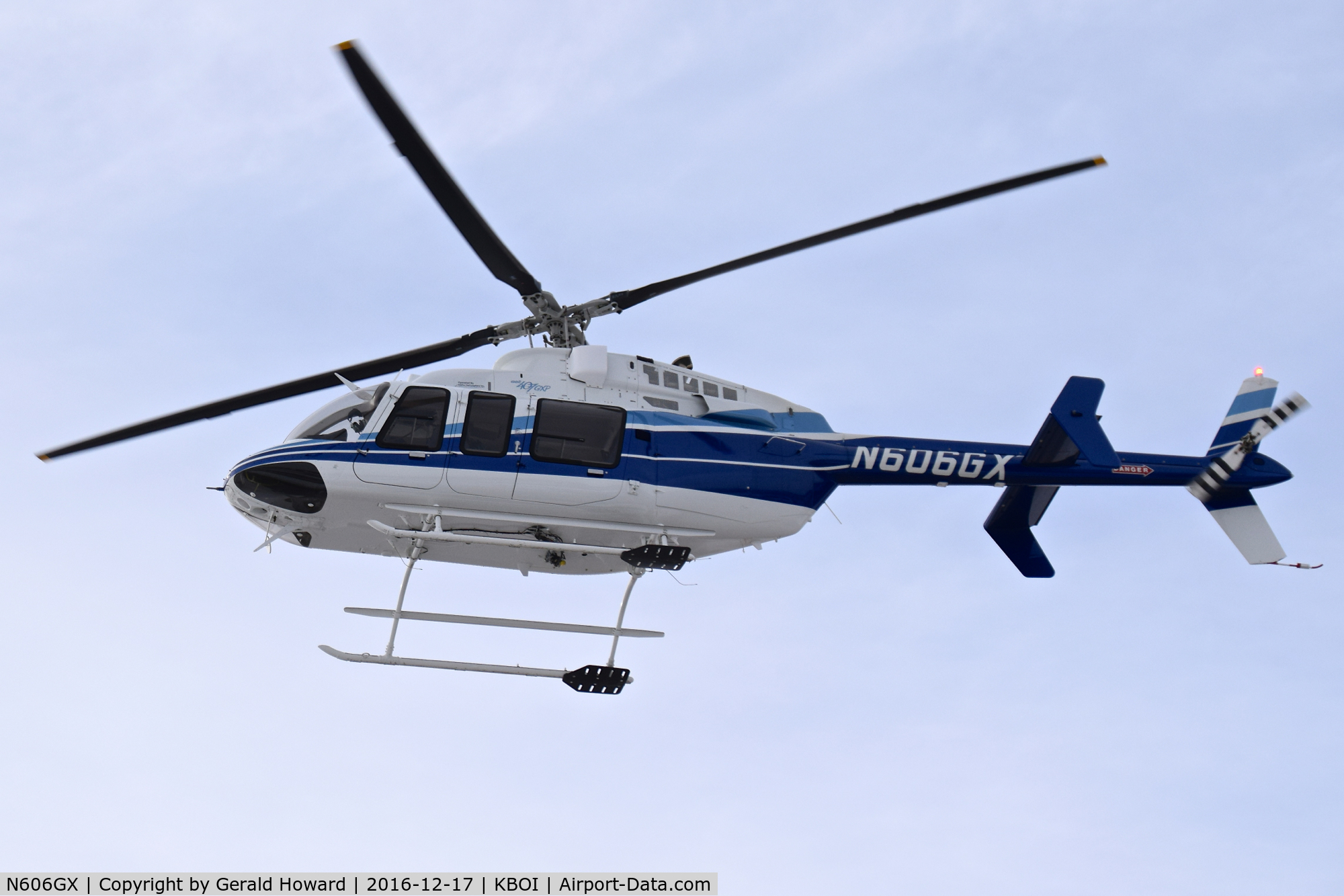 N606GX, 2015 Bell 407GTX C/N 54582, Low approach RWY 10R.