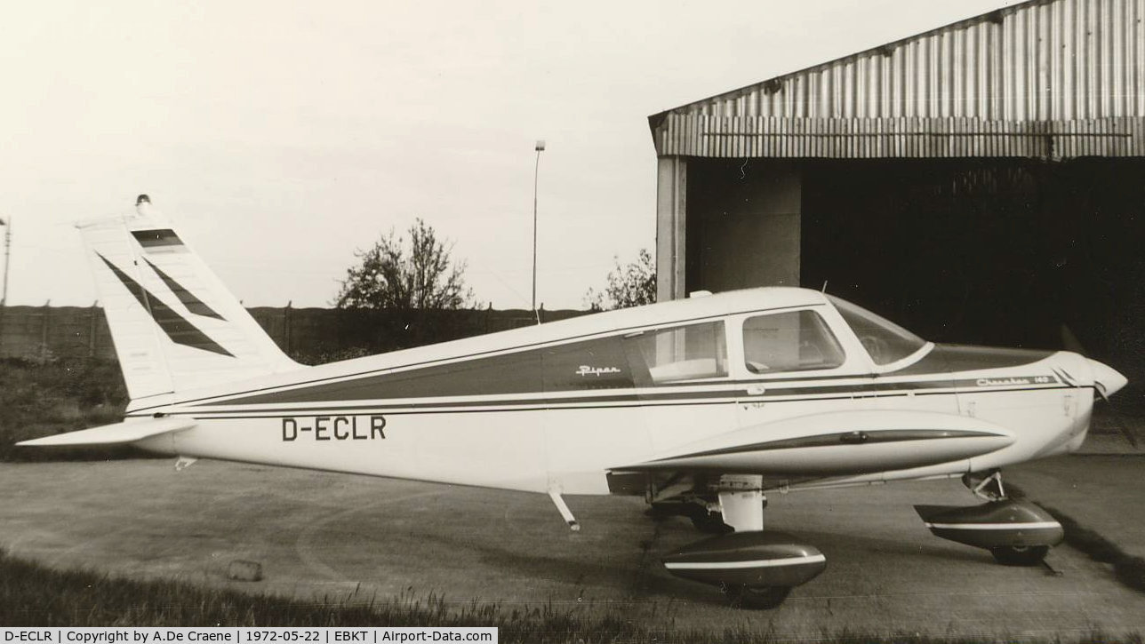 D-ECLR, 1968 Piper PA-28-140 Cherokee C/N 28-24130, Wevelgem 1972.