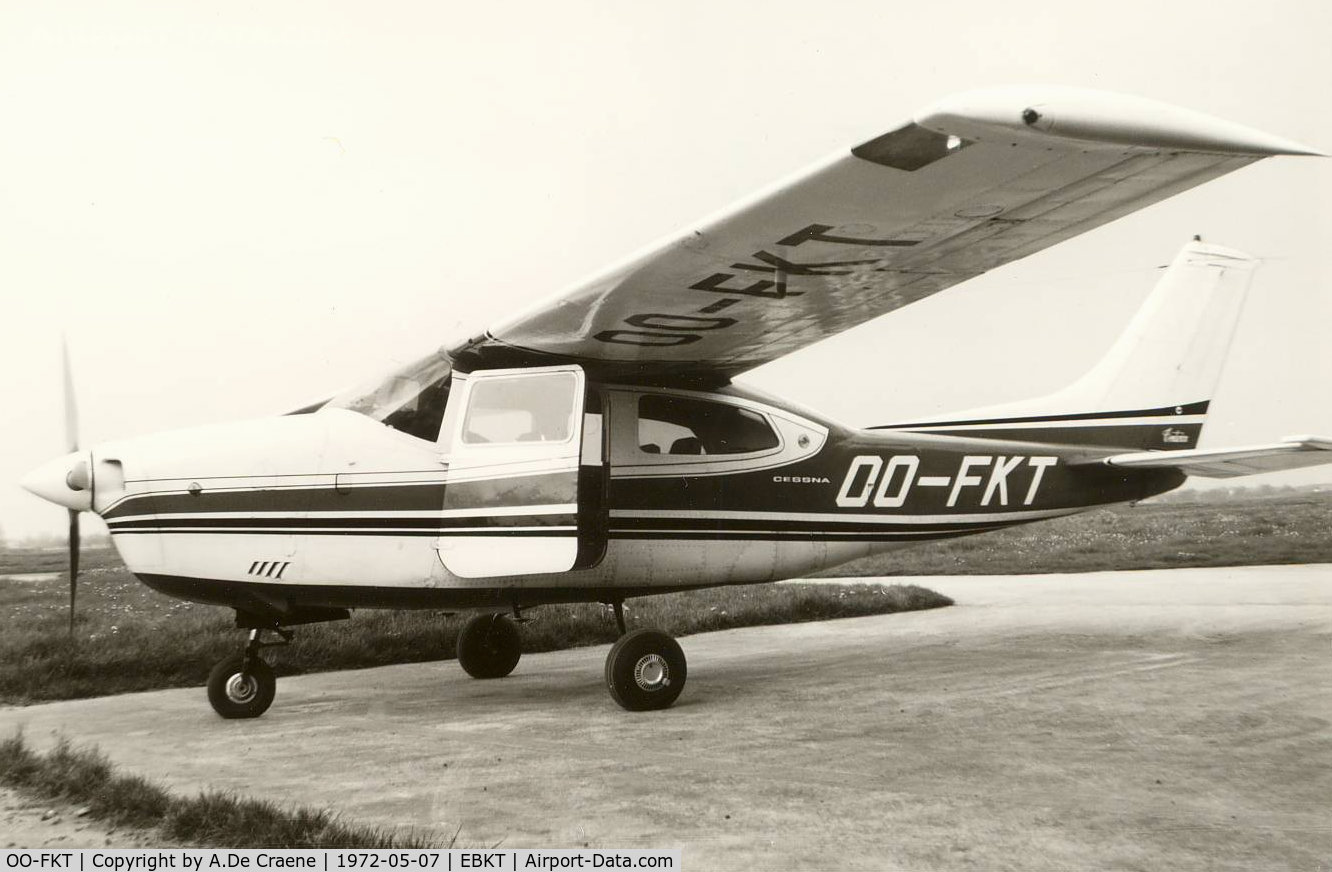 OO-FKT, 1970 Cessna 210K Centurion C/N 210K-59257, Wevelgem 1972.
