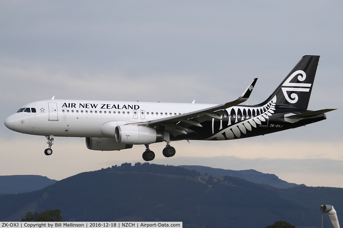 ZK-OXJ, 2015 Airbus A320-232 C/N 6694, NZ523 from AKL