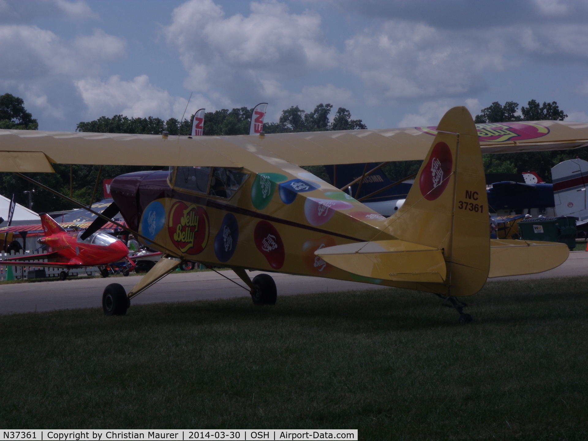 N37361, 1941 Interstate S-1A-65F Cadet C/N 204, Old S-1A with Jelly belly jellybeans on it, Pretty neat