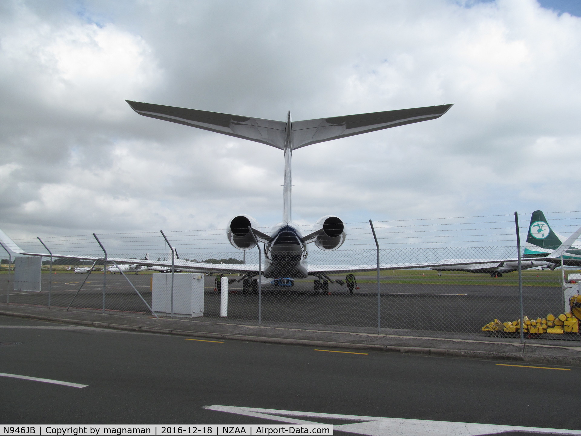 N946JB, 2015 Gulfstream Aerospace G650 (G-VI) C/N 6157, rear rend on