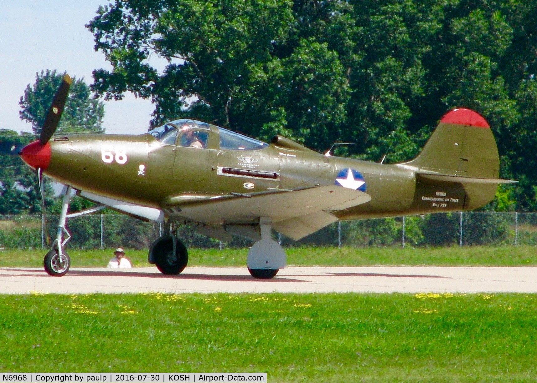 N6968, 1943 Bell P-39Q Airacobra C/N 219597, At Oshkosh.