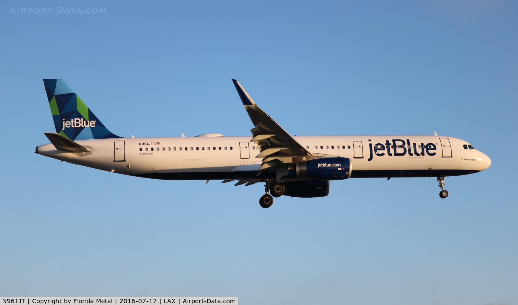N961JT, 2016 Airbus A321-231 C/N 6930, Jet Blue