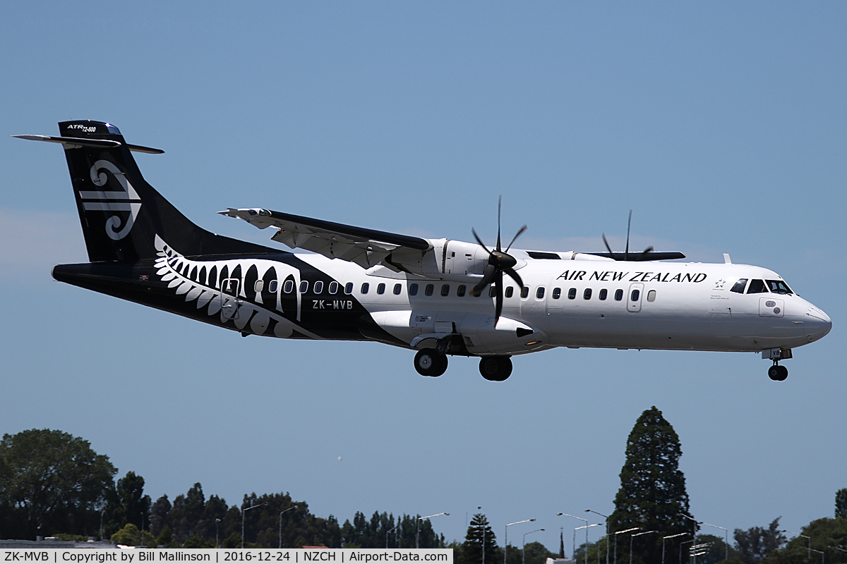 ZK-MVB, 2012 ATR 72-212A C/N 1065, NZ5062 FROM IVC
