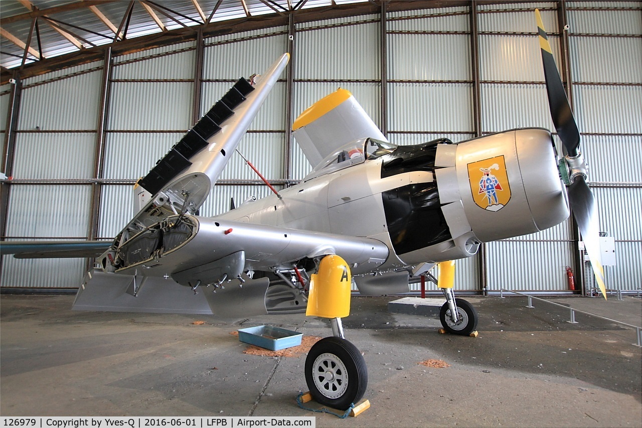 126979, Douglas AD-4N Skyraider C/N 7779, Douglas AD-4N Skyraider, Exibited at Air & Space Museum Paris-Le Bourget (LFPB)