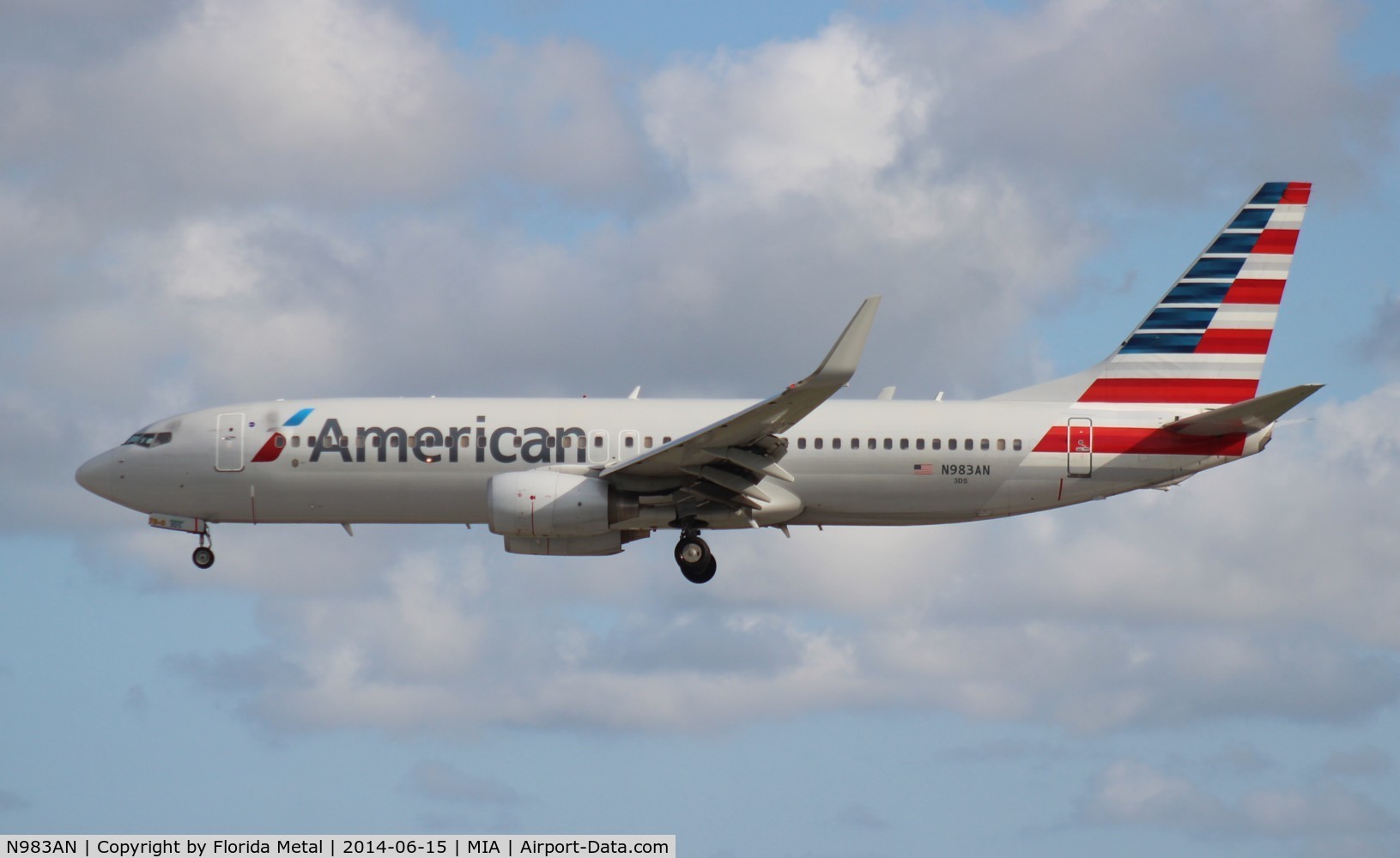 N983AN, Boeing 737-823 C/N 29570, American