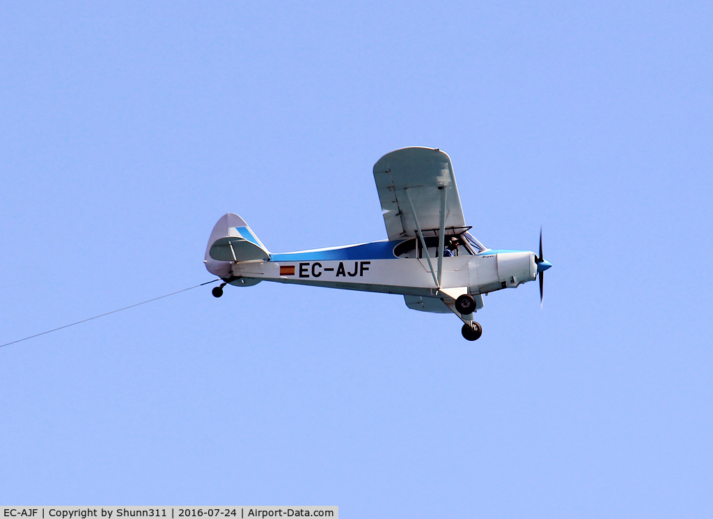 EC-AJF, 1953 Piper PA-18-135 Super Cub Super Cub C/N 18-2883, Passing above the beach... near Lloret de Mar, Spain