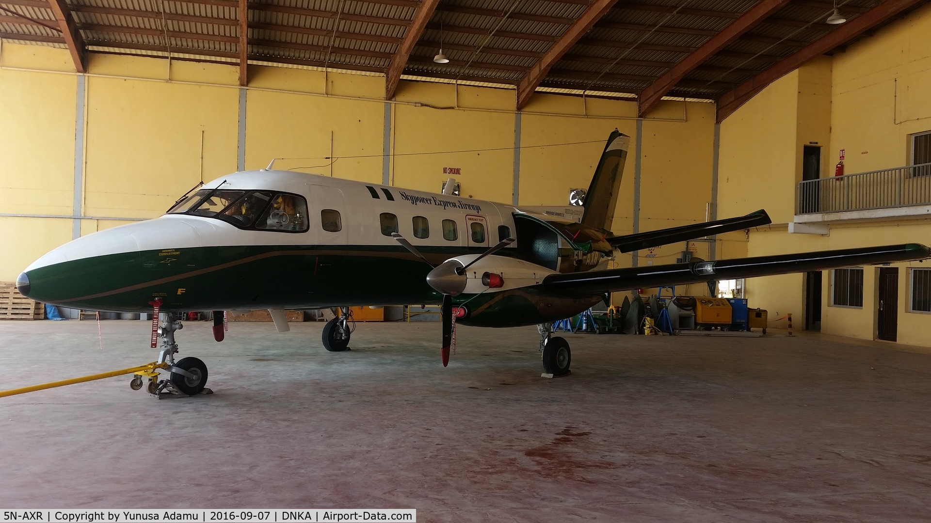 5N-AXR, Embraer EMB-110P1A Bandeirante C/N 110459, Own by Skypower Express Airways Nigeria Limited