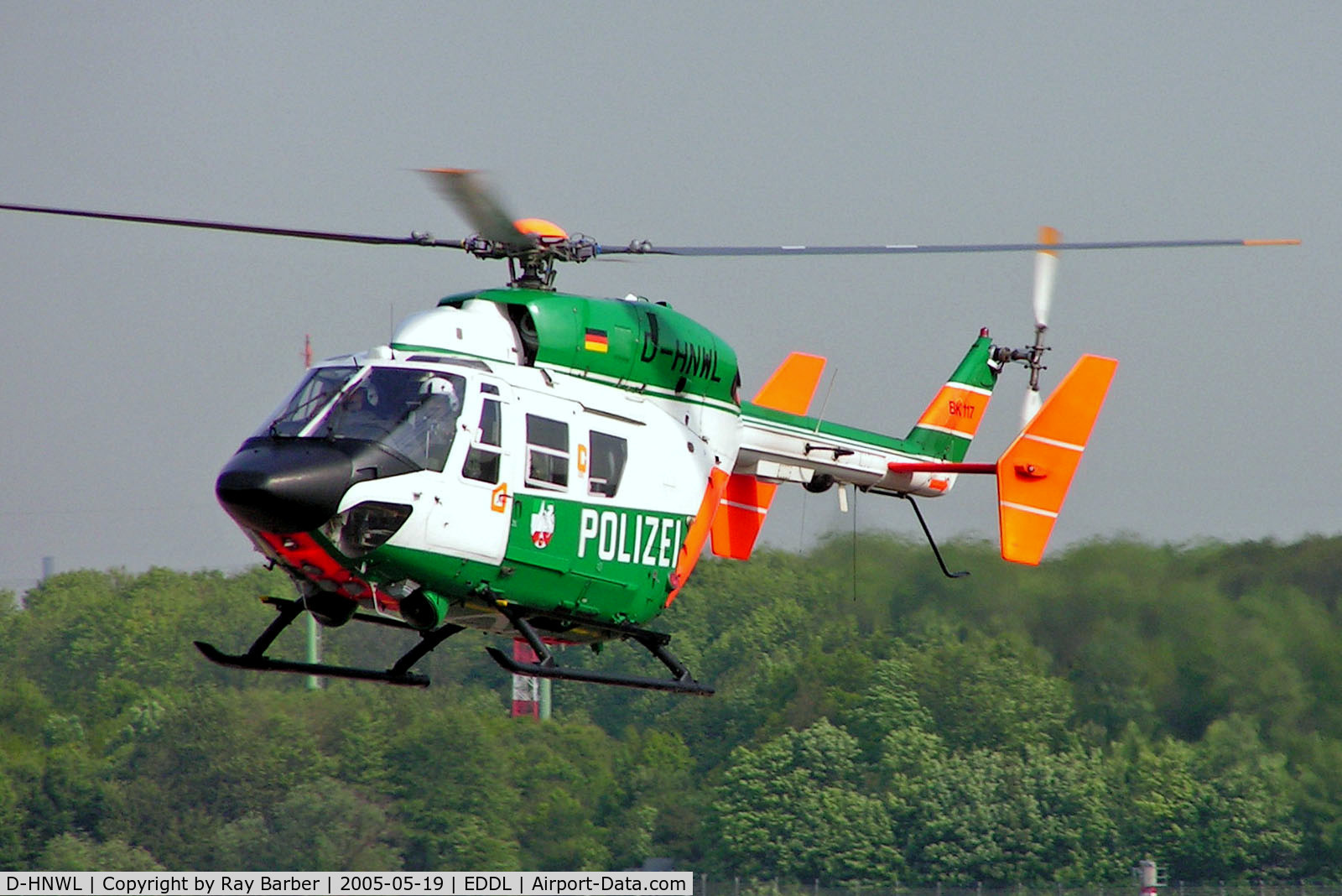 D-HNWL, Eurocopter-Kawasaki BK-117A-3 C/N 7212, MBB/Kawasaki BK-117B-2 [7212] (Polizei) Dusseldorf~D 19/05/2005
