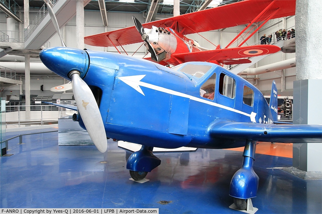 F-ANRO, Caudron C.635M Simoun C/N 15/7017, Caudron C.635M Simoun, Exibited at Air & Space Museum Paris-Le Bourget (LFPB)