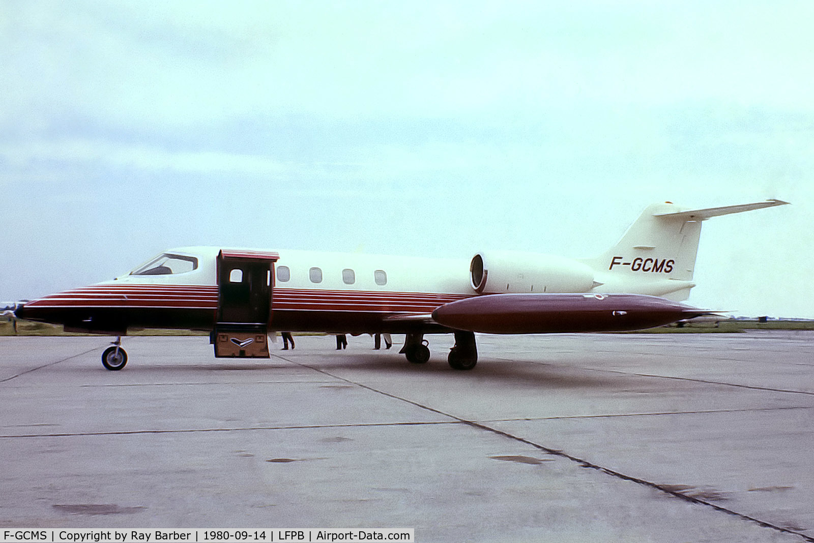 F-GCMS, 1979 Gates Learjet 35A C/N 257, Learjet 35A [35A-257] Paris-Le Bourget~F 14/09/1980. From a slide.