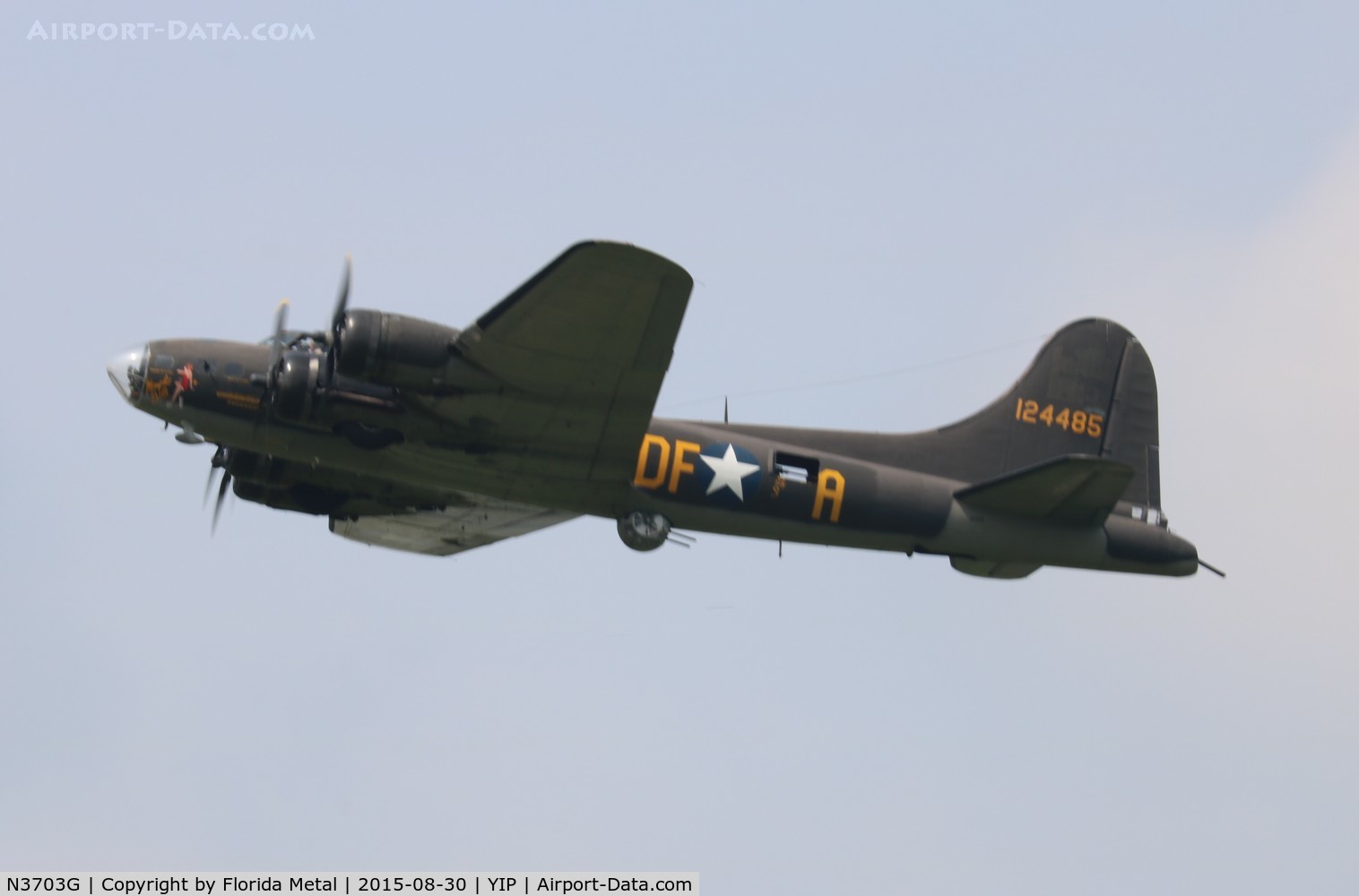 N3703G, 1945 Boeing B-17G Flying Fortress C/N 44-83546-A, Movie Memphis Belle