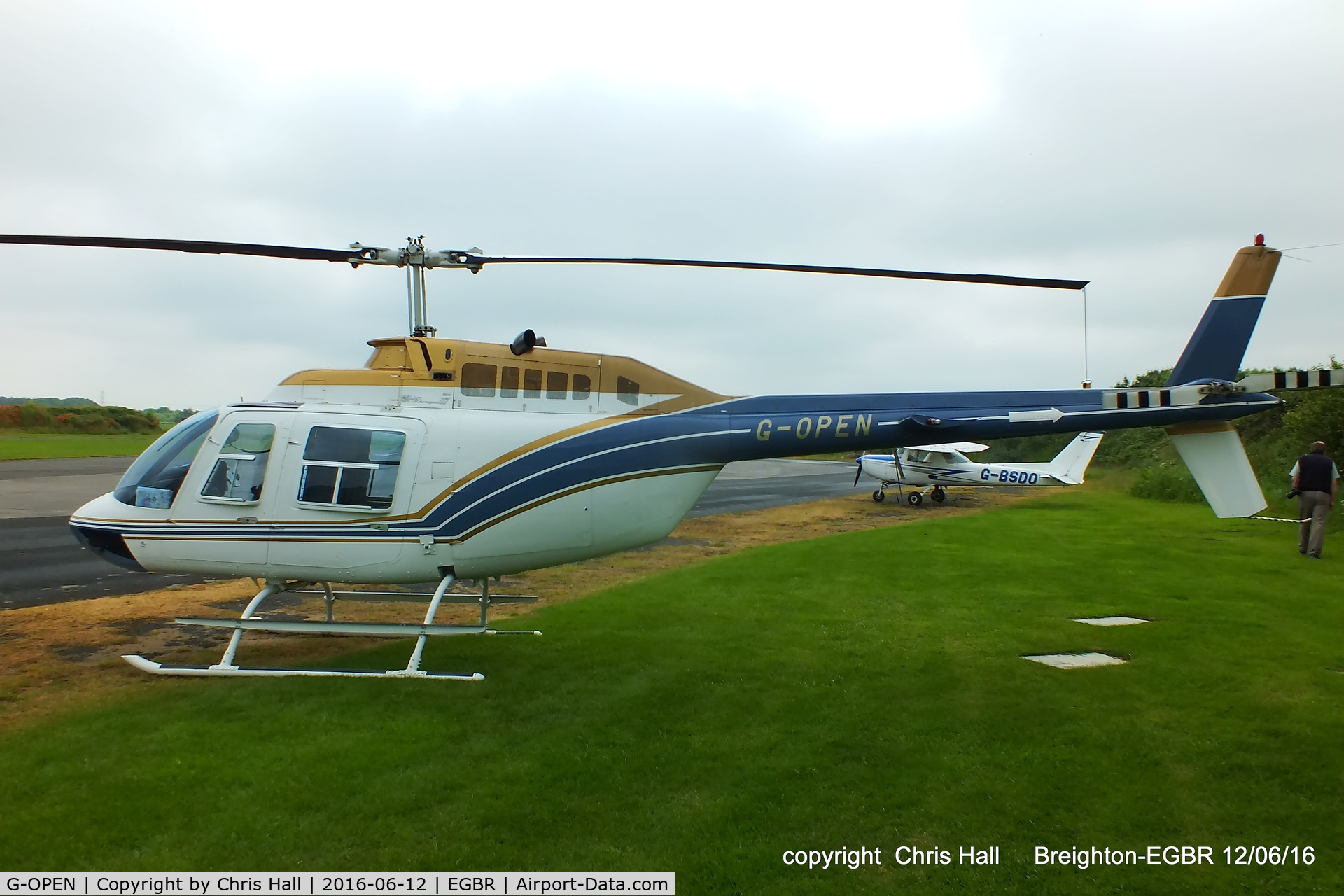 G-OPEN, 1994 Bell 206B JetRanger III C/N 4300, at Breighton