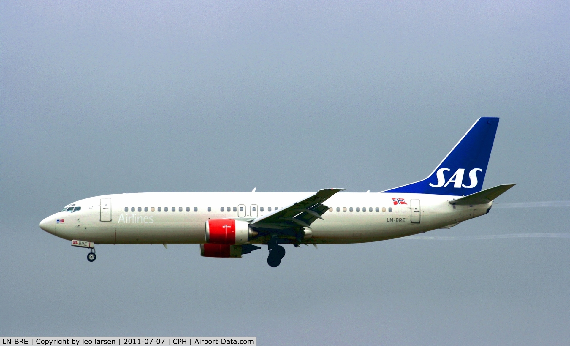 LN-BRE, 1990 Boeing 737-405 C/N 24643, Copenhagen 7.7.11