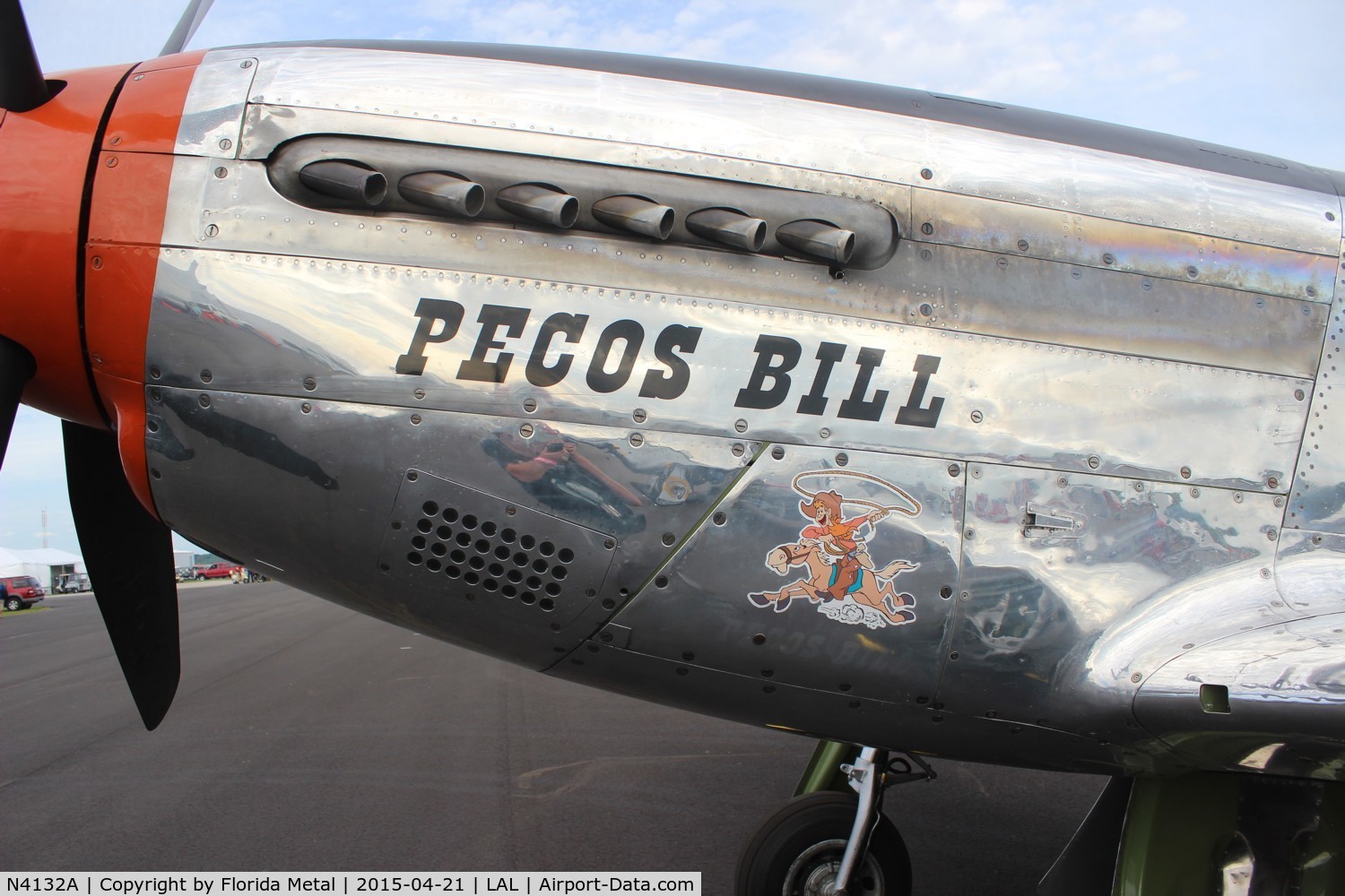 N4132A, 1944 North American P-51D Mustang C/N 122-40985, Pecos Bill