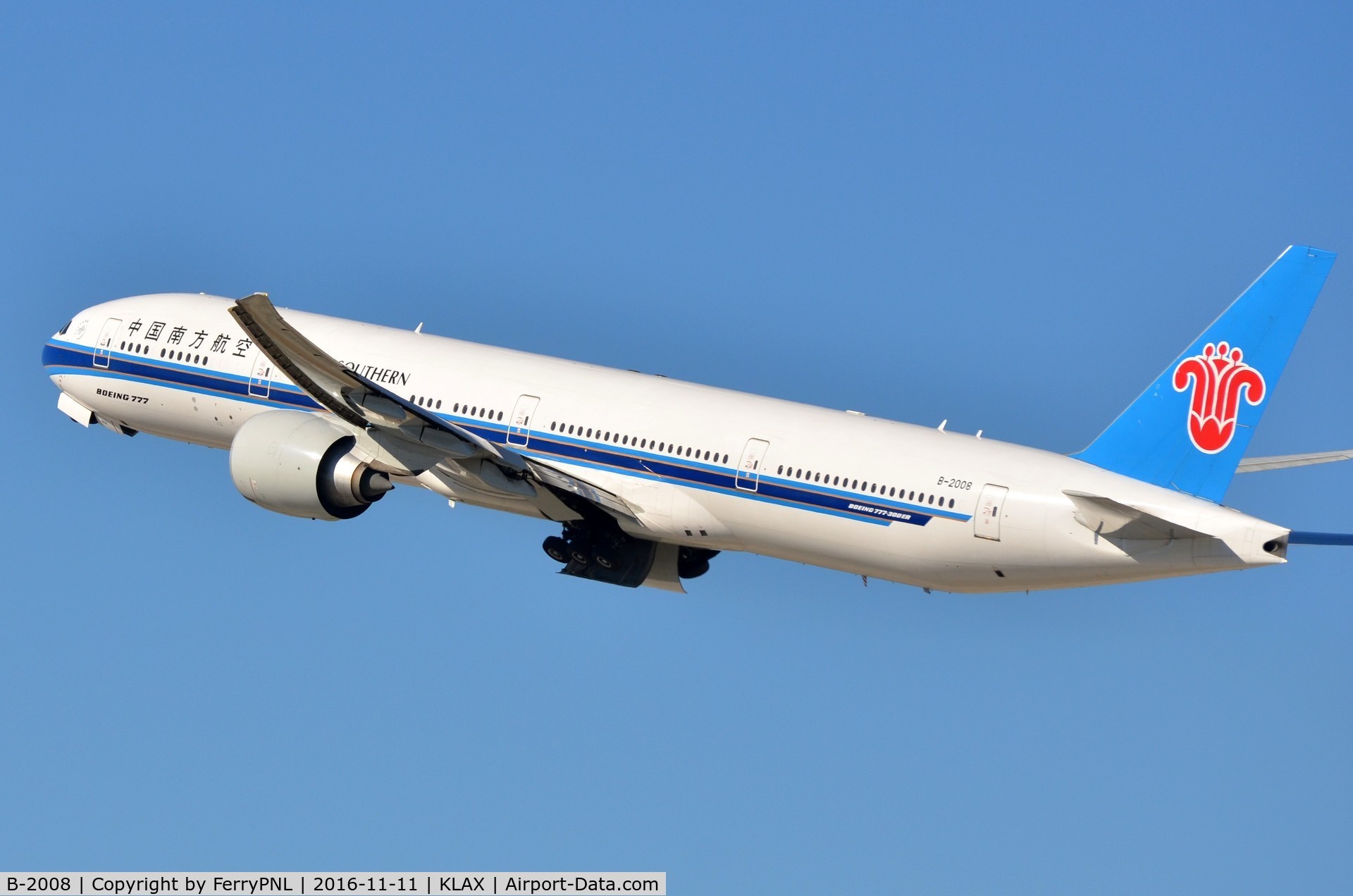 B-2008, 2014 Boeing 777-31B/ER C/N 43222, China Southern B773 pulling out.