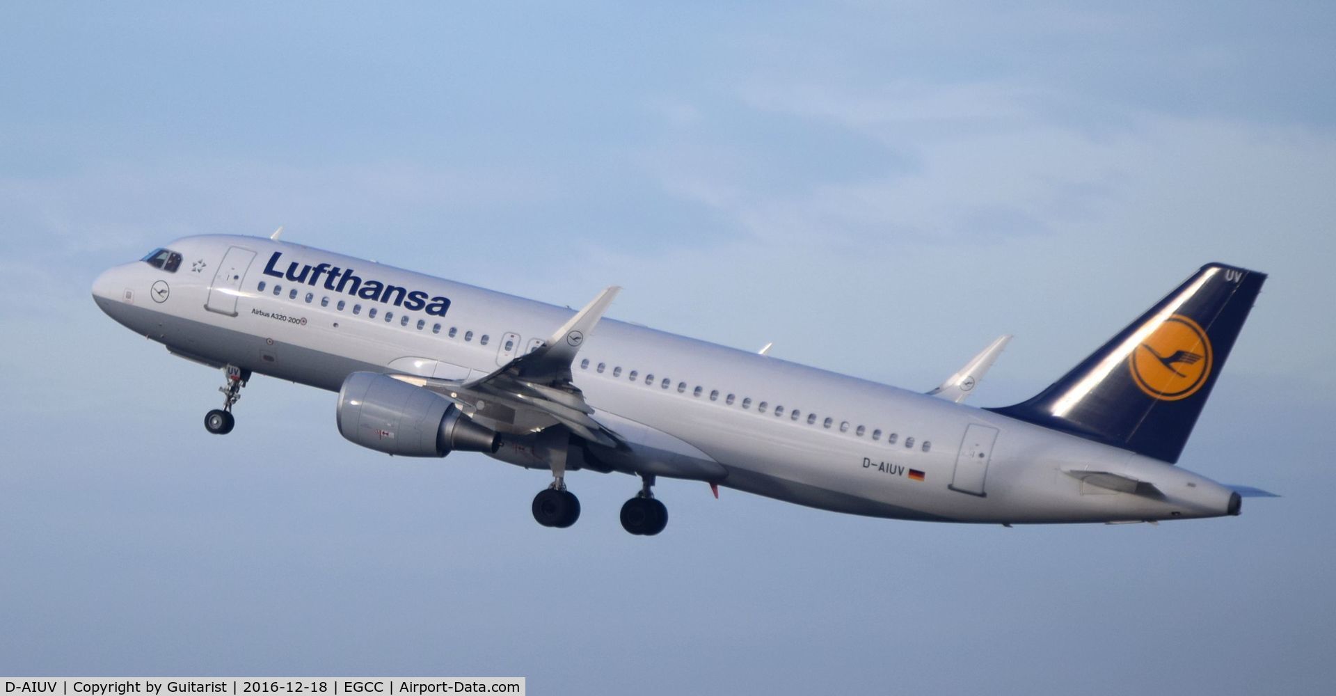 D-AIUV, 2016 Airbus A320-214 C/N 7174, At Manchester