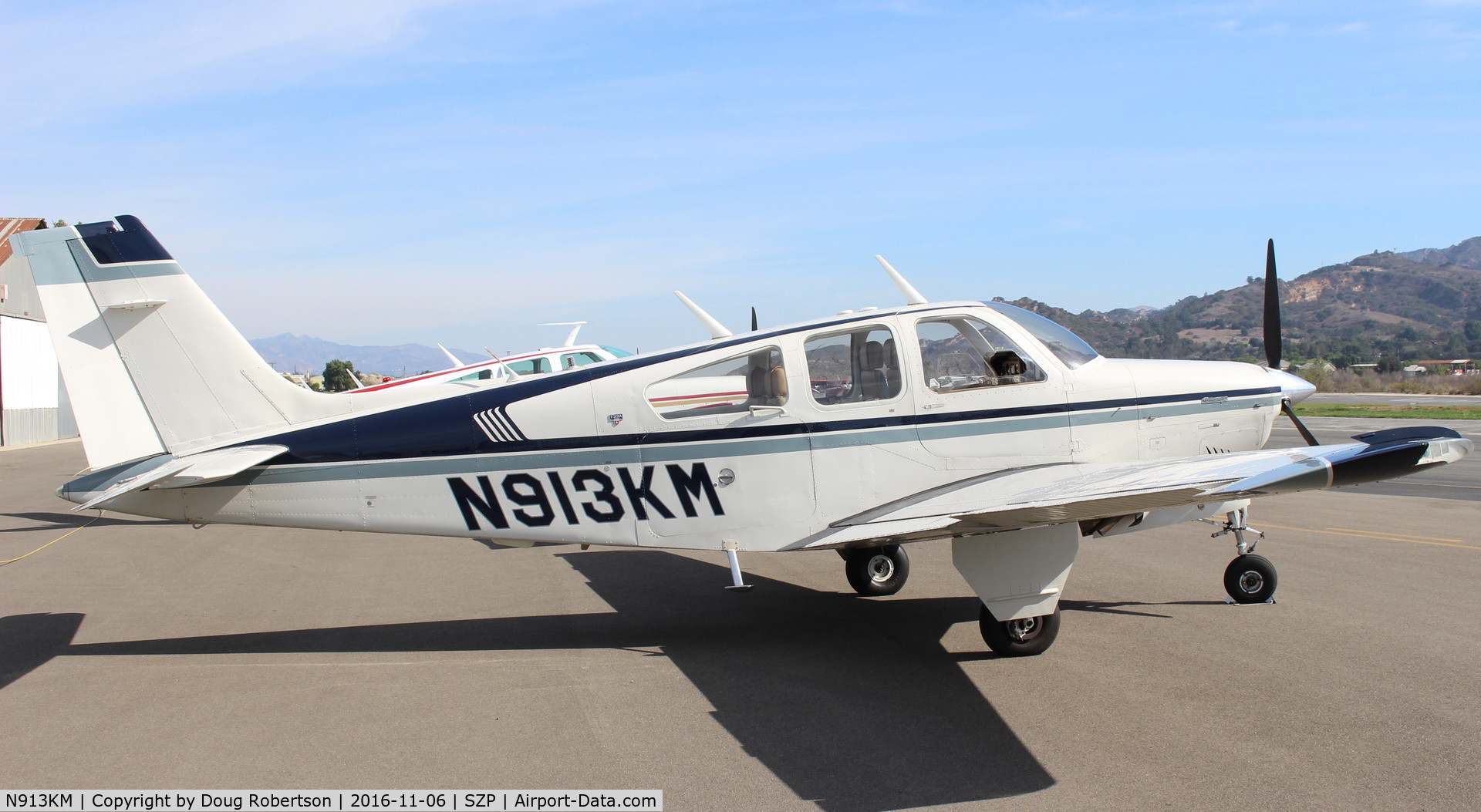 N913KM, 1979 Beech F33A Bonanza C/N CE-892, 1979 Beech F33A BONANZA, Continental IO-520 285 Hp, long cabin version-only 34 produced. Six seats & larger baggage door. Max speed at sea level-208 mph.