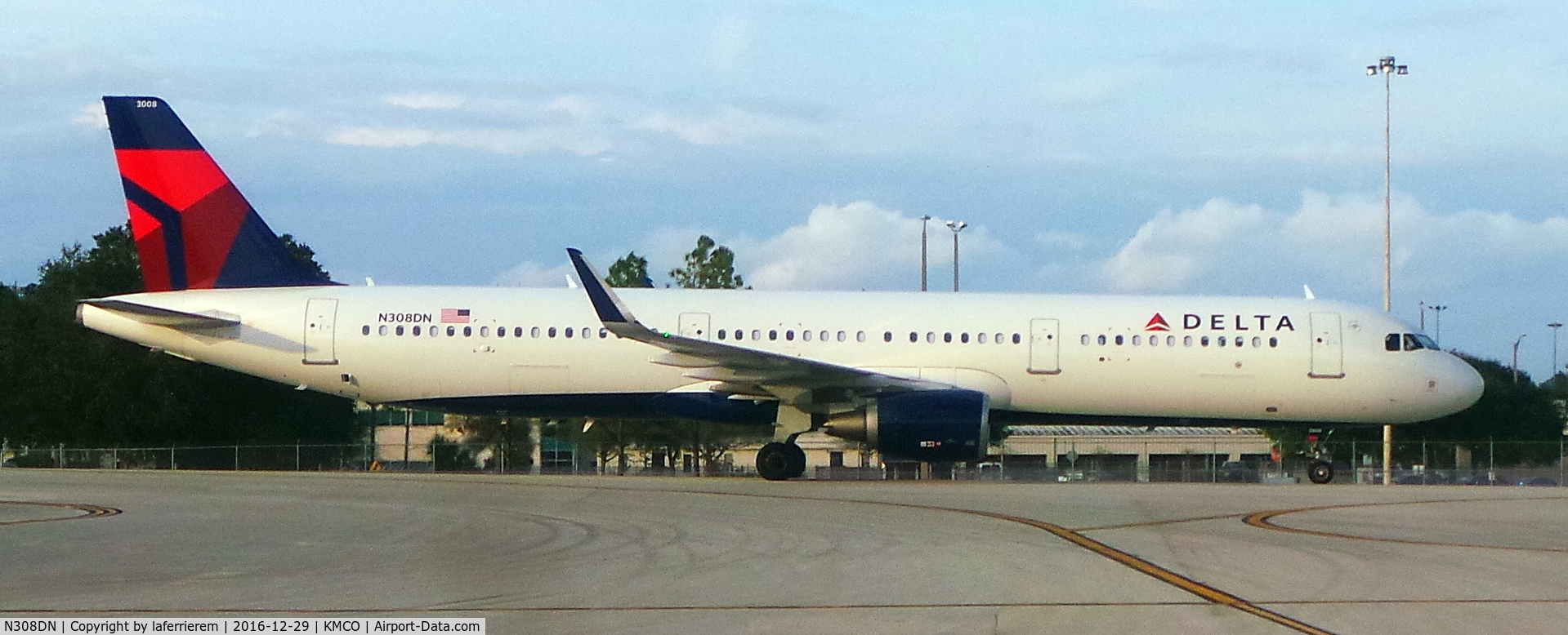N308DN, 2016 Airbus A321-211 C/N 7233, Delta flight 1840 just arrived in Orlando from Atlanta