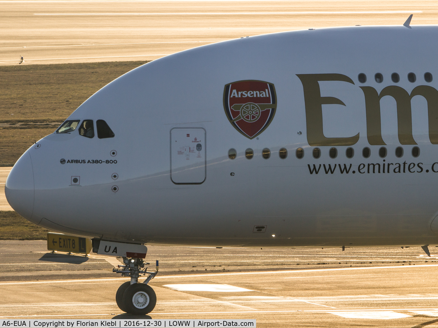 A6-EUA, 2016 Airbus A380-861 C/N 211, Emirates, Airbus A380, Vienna Airport
