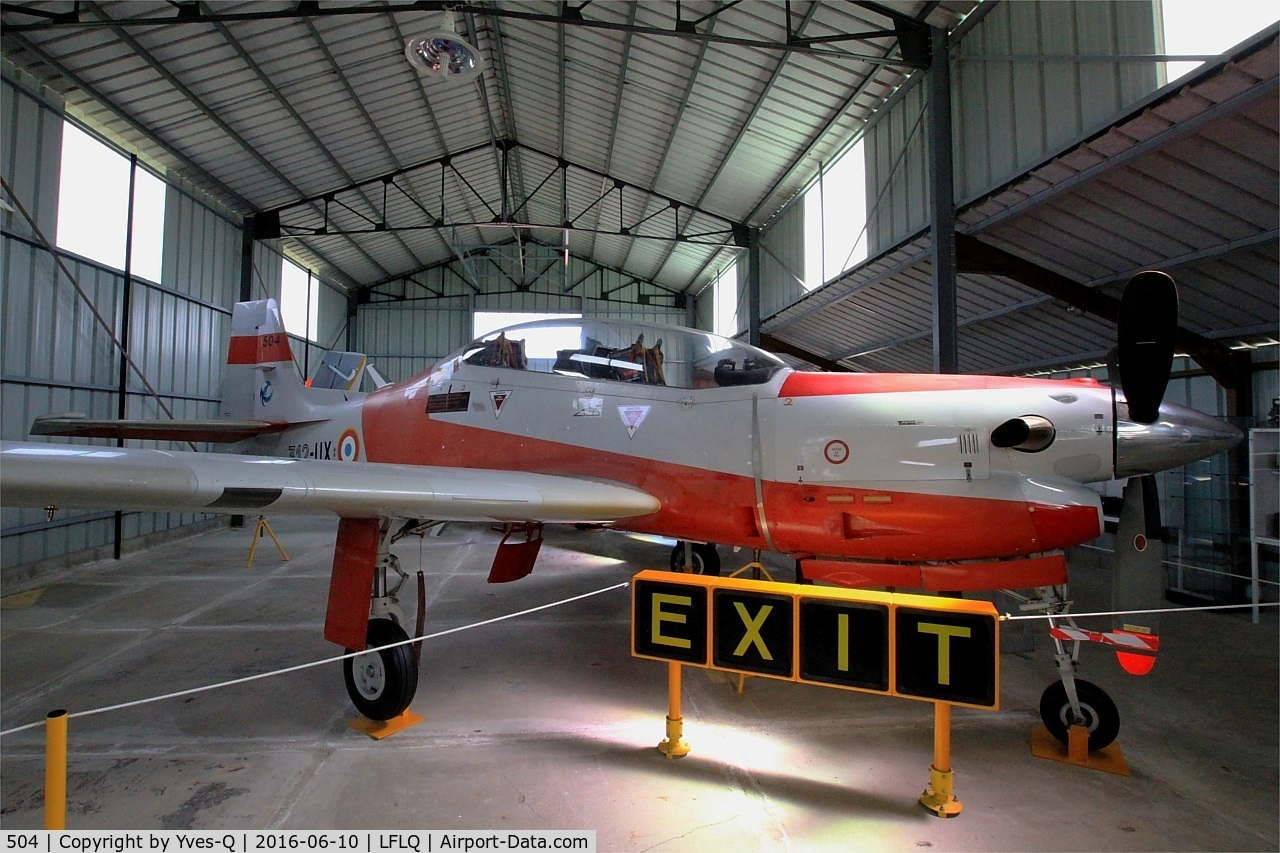 504, Embraer EMB-312F Tucano C/N 312504, Embraer EMB-312F Tucano, Musée Européen de l'Aviation de Chasse, Montélimar-Ancône airfield (LFLQ)