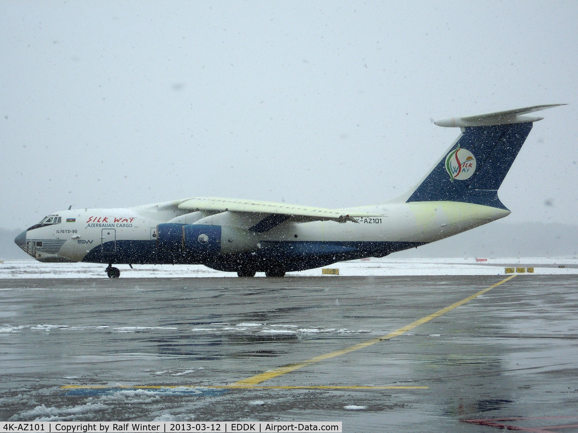 4K-AZ101, 1997 Ilyushin Il-76TD-90VD C/N 1063420716, Ilyushin Il-76TD-90VD - Silk Way Airlines - 4K-AZ101 - 12.03.2013 - CGN