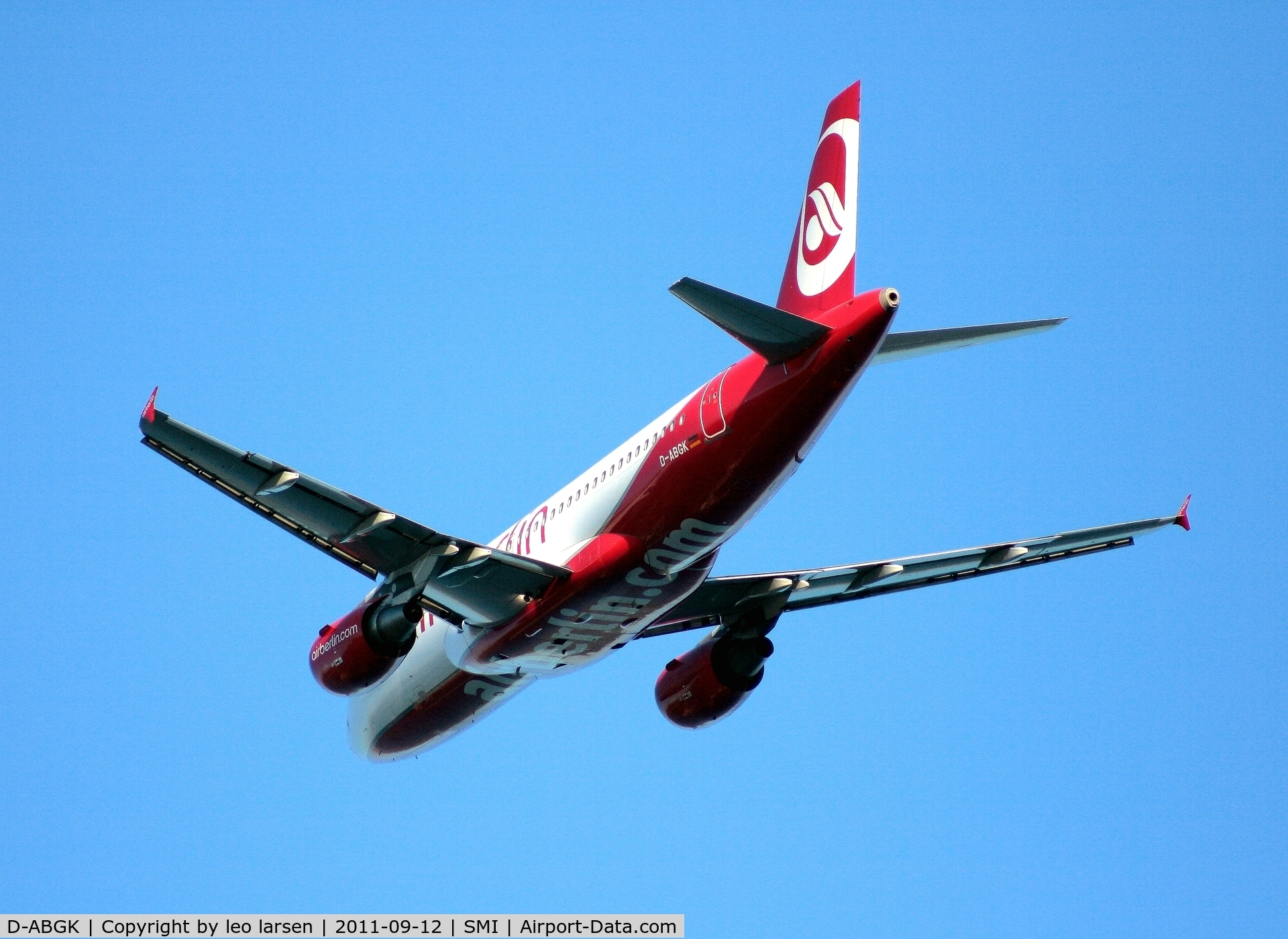 D-ABGK, 2008 Airbus A319-112 C/N 3447, Samos 12.9.11