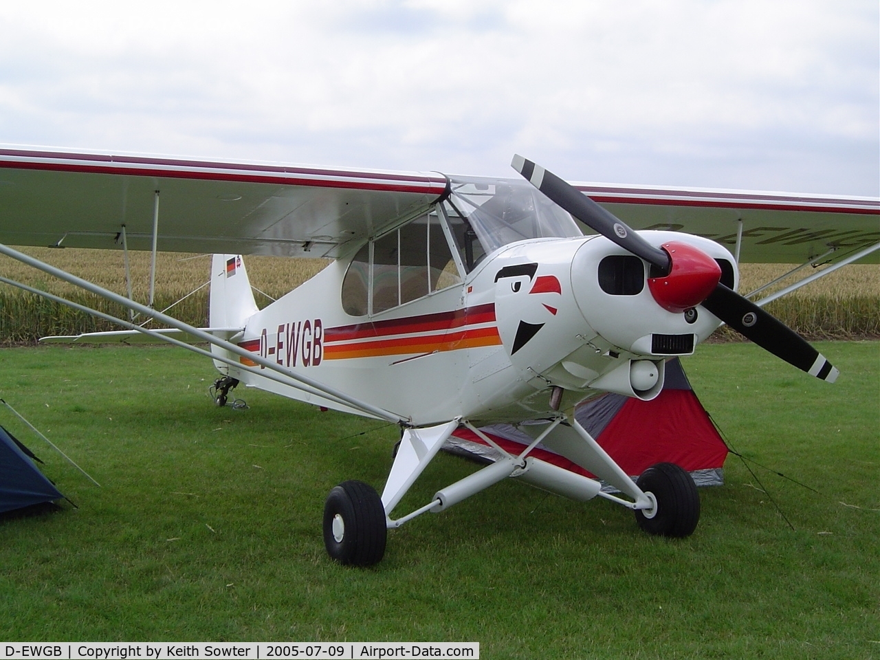 D-EWGB, 1960 Piper PA-18-150 Super Cub Super Cub C/N 18-7442, Flying legends visitor